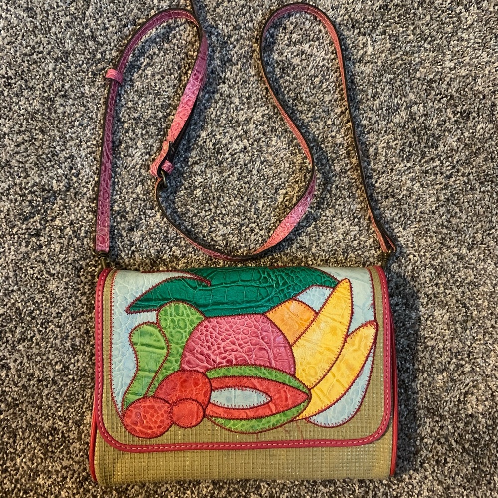 Patricia Nash Luisa leather bag with fruit design